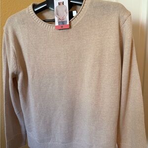 Ella Moss Tan Crew Neck Sweater